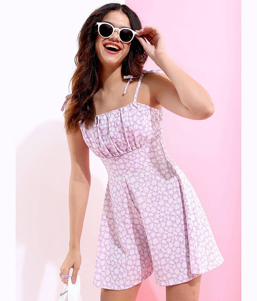 Tokyo Talkies Women Polyester Jumpsuit ( Purple )
