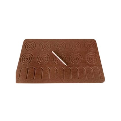 Wooden White Tracing Board Stencil (Zig Zag & Curve Lines)