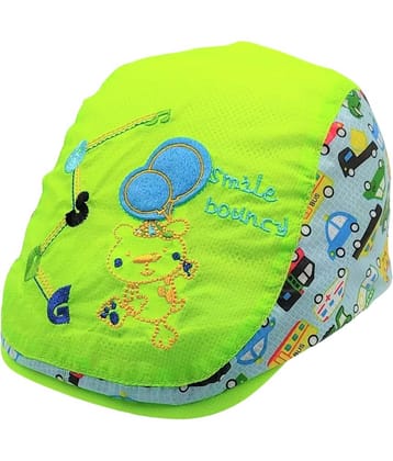 Zacharias Baby Boy's & Girl's Kids Beret Golf Polyester Cap (06-24 Months) Smile-Bouncy-Green