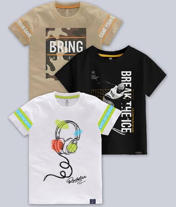 CODEZ Pack of 1 Boys Cotton Blend T-Shirt ( Multicolor )