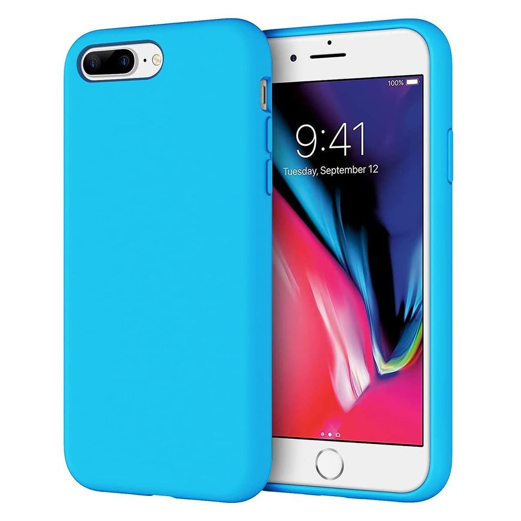 LIRAMARK Liquid Silicone Soft Back Cover Case for Apple iPhone 7 Plus / 8 Plus