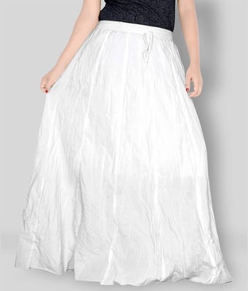 Sttoffa - White Cotton Women's Broomstick Skirt ( Pack of 1 )