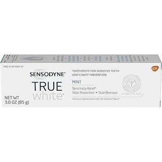 Sensodyne True White Fluoride Toothpaste for Sensitive Teeth, Mint