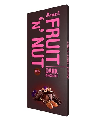 AMUL DARK CHOCOLATE FRUIT AND NUT 1PC