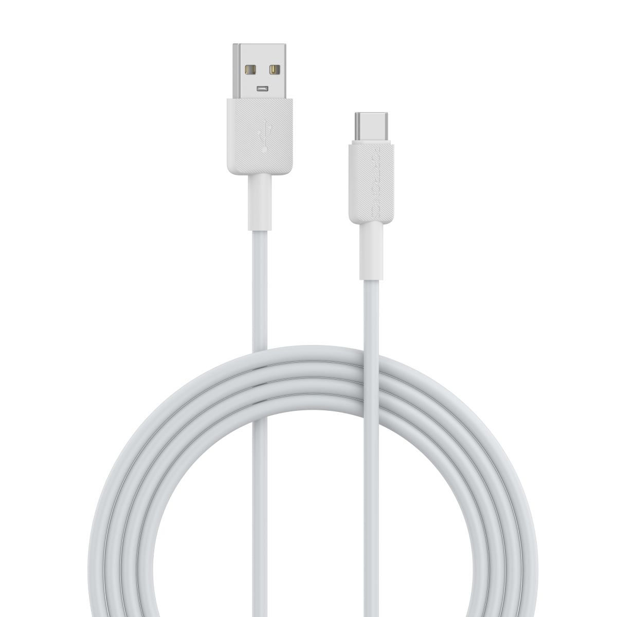 Portronics Konnect Link- 3A USB to Type C Cable Durable TPE Cable, Fast Charging & Data Sync, 1 Meter Portable Cable - White