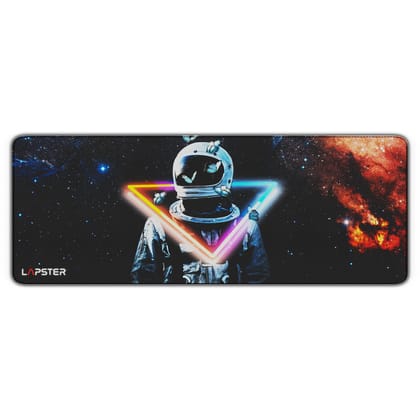 Lapster Astronuat Desk mat (800 mm x 300 mm x 2 mm) Mouse pad Gaming | Mouse mat | Curated Stitched Edges| Non-Slip Rubber Base|Keyboard and Mouse pad for Home & Office(astronuat) Astronuat / 80 x 30 cm