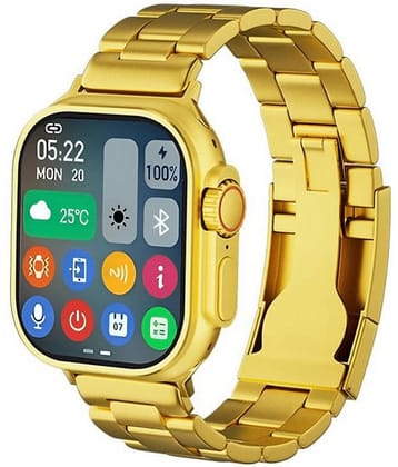 HEDU AMOLED BT Calling Smart Watch with Strap Upto 1-2 days Backup ( Gold )