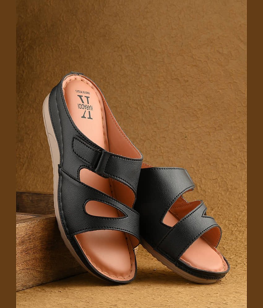 KARADDI Black Women's Flats