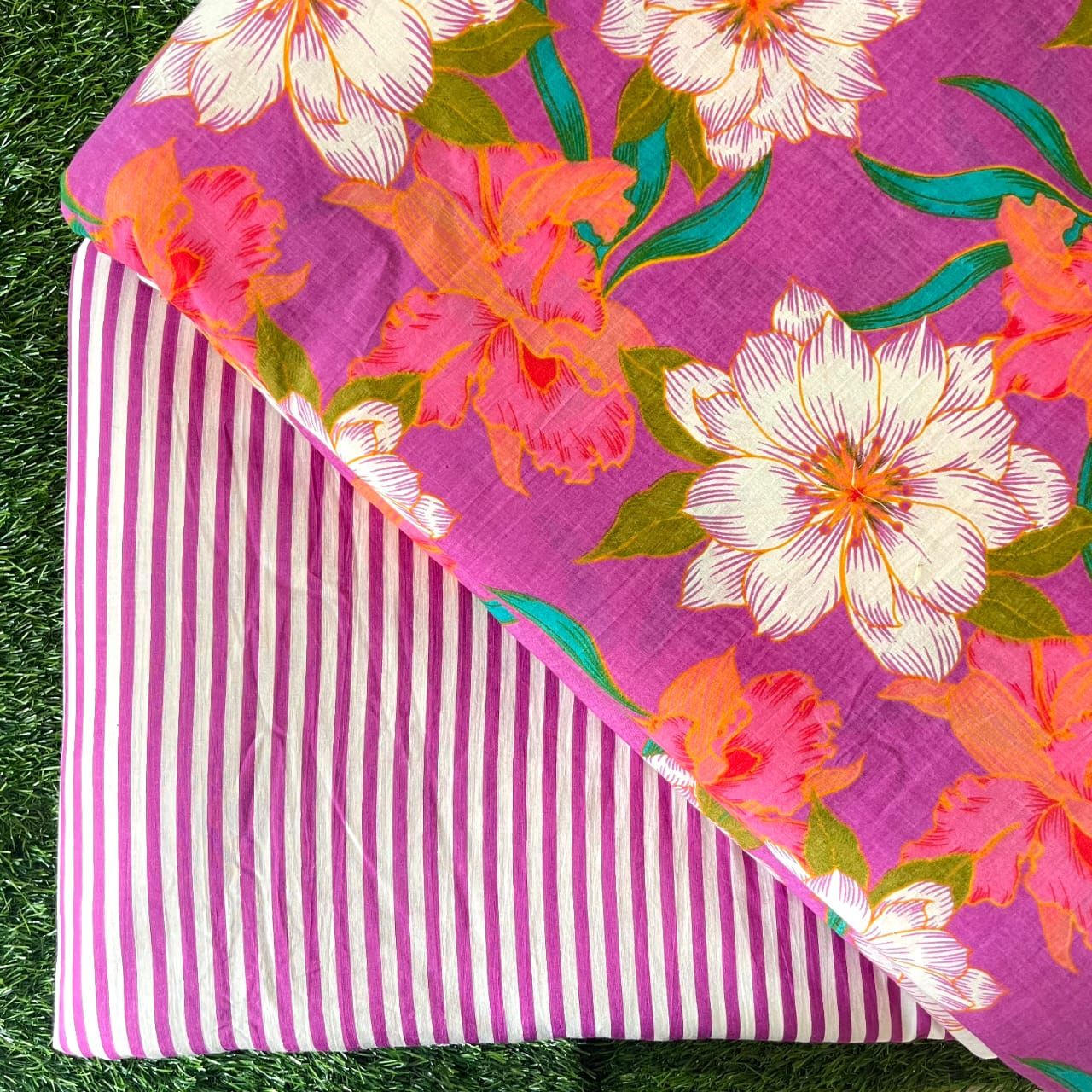Pure cotton top and bottom set (2.5 mtr top, 2.5 mtr bottom)-As shown in picture / 2.5 mtr each / Pure cotton