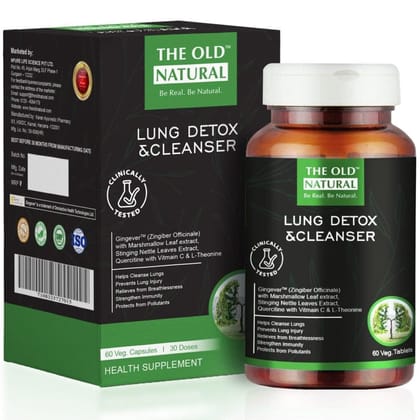 Lungs Detox Tar Remover for Smokers Ayurvedic Tablets, 60 Tablets