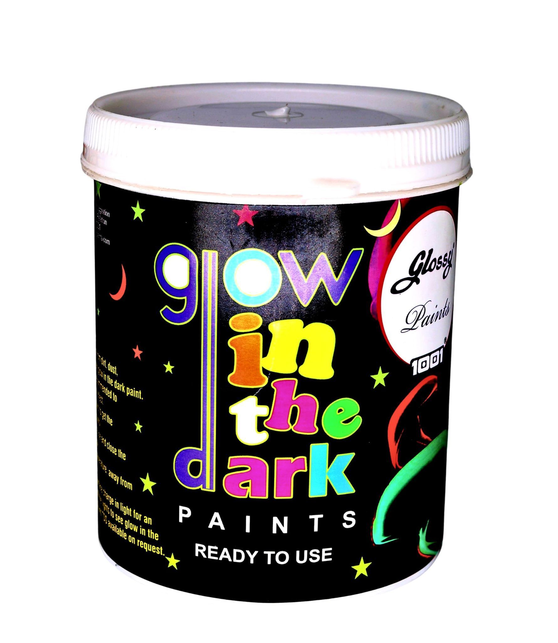 1001 GLOW IN THE DARK PAINT GREEN WT I | Night Glow | Long Glow | Dry Fast | Ready to use - (1 Kg.)