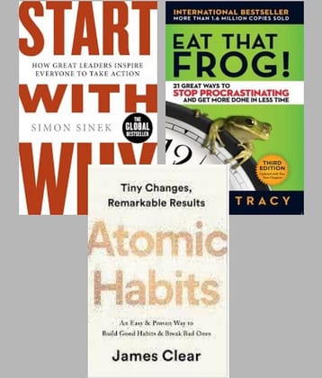 Eat That Frog!: 21 Great Ways to Stop Procrastinating and Get More Done in Less Time+Start With Why + Atomic Habits