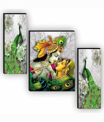 Saf Radha Krishna Ji Religious Wall Hanging Framed Painting