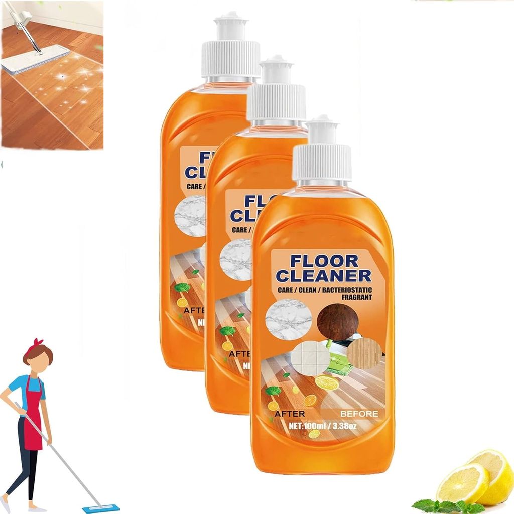 ELHAE Lemon Fresh Floor Cleaner Liquid | Multi-Surface Cleaner for Tiles, Marble, Wood & Laminates | Removes Dirt, Odor & Stains | Long-Lasting Fragrance (300Ml)
