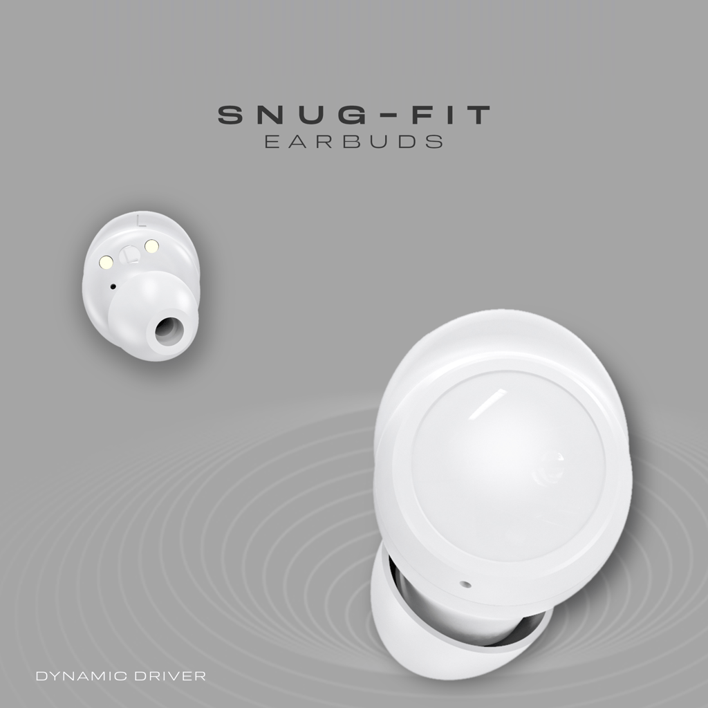 Cellecor BroPods CB04 Waterproof Earbuds With 20 Hours Playtime, Automatic Pairing, ENC Bluetooth- White