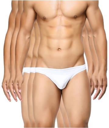 BASIICS By La Intimo Pack of 3 Polyester Thongs For Men's ( White )