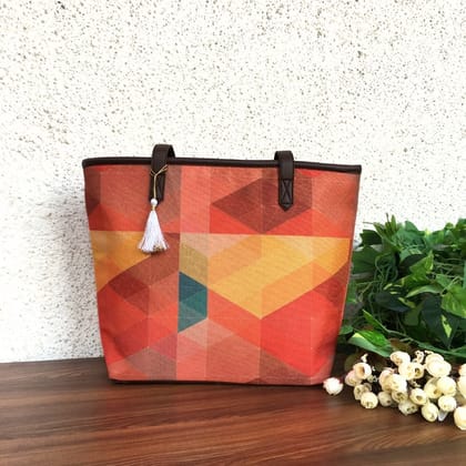 Orange Abstract - Printed Tote Bag