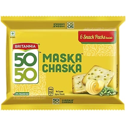 Britannia 50-50 Maska Chaska Biscuits, 300 g - 300 gm - 300 gm - One pack