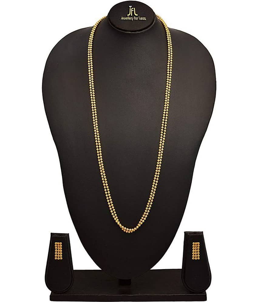JFL - Jewellery For Less Golden Copper Necklace Set ( Pack of 1 )