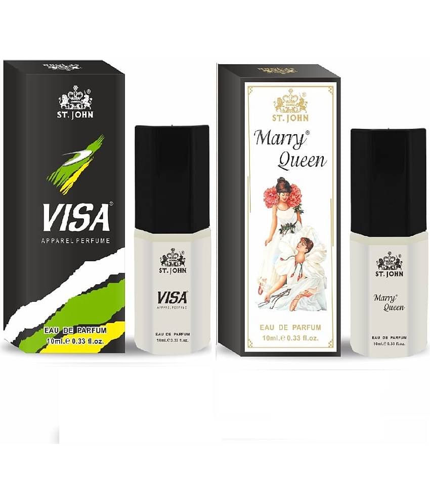 ST.JOHN Cobra Marry Queen & Visa Pocket Perfume For Men 10ml Each (20ml)- Pack of 2