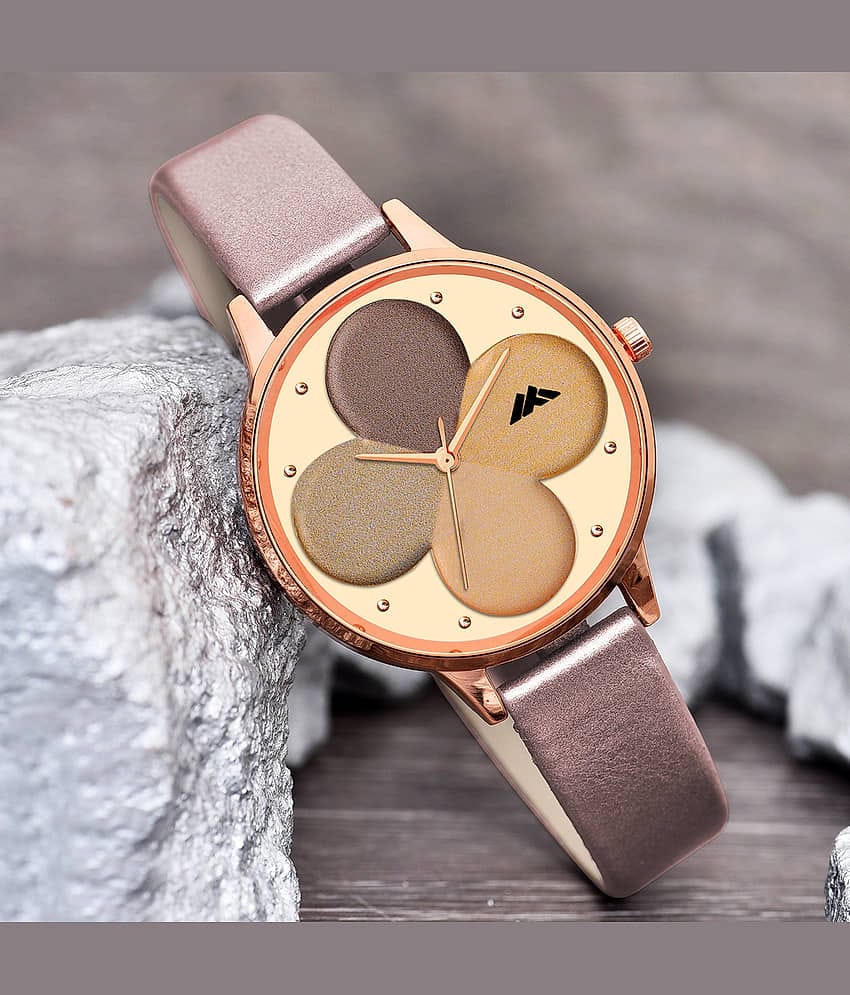 Trex Brown PU Analog Womens Watch