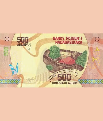 SUPER ANTIQUES GALLERY - MEDAGASCAR 500 ARIARY NOTE UNC GRADE 1 Paper currency & Bank notes