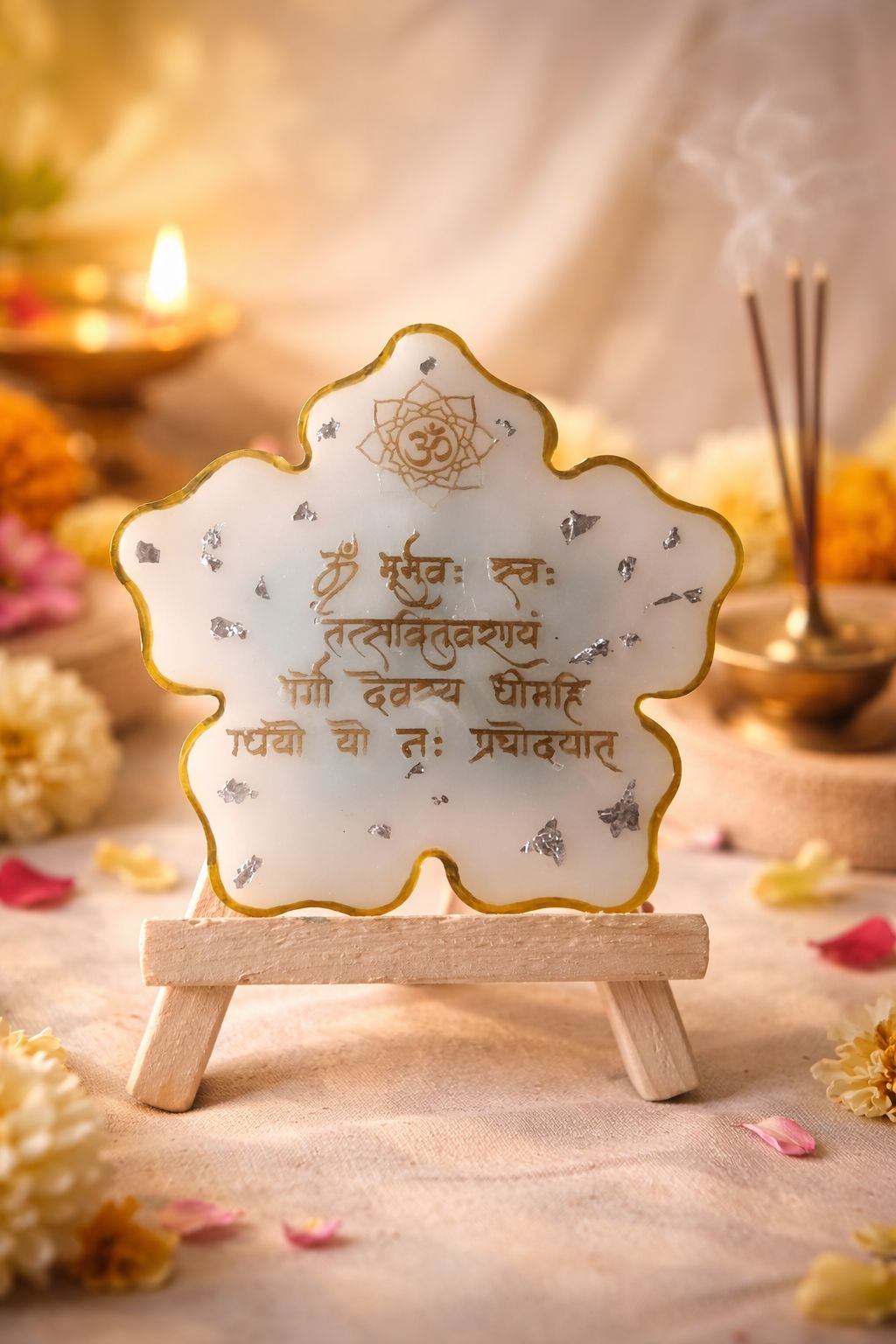 Resin handmade mantra frame