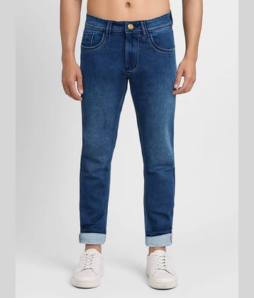 plounge Slim Fit Clean Look Men's Jeans - Blue ( Pack of 1 )