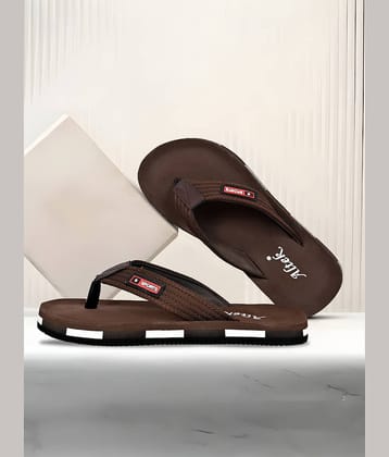 Altek Brown Men's Thong Flip Flop