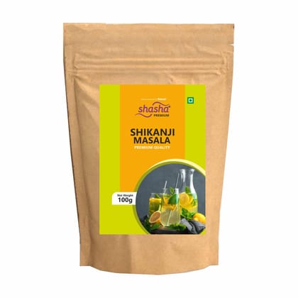 Shasha Organics Shikanji Cumin Masala Powder | 100g Instant Shikangi Mix for Refreshing Summer Drink | Khatta Meetha Taste | Made with Natural Spices | No Preservatives | Perfect for Kids & Guests