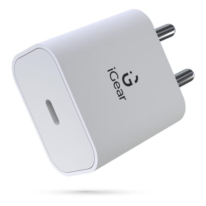 iGear Core Mini (iG-1223) 20W Charger, Fast Charging Adapter (White)