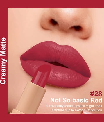 One Wish Rosy Red Matte Long Lasting Creme Lipstick ( Pack of 1 )
