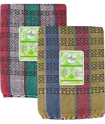 Feather Green Single Cotton Floral Blanket