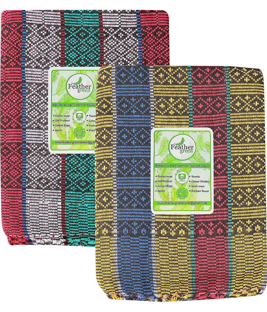 Feather Green Single Cotton Floral Blanket