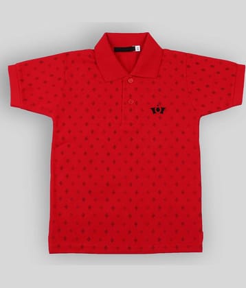 NEUVIN Pack of 1 Baby Boys Cotton Polo T-Shirt ( Red )