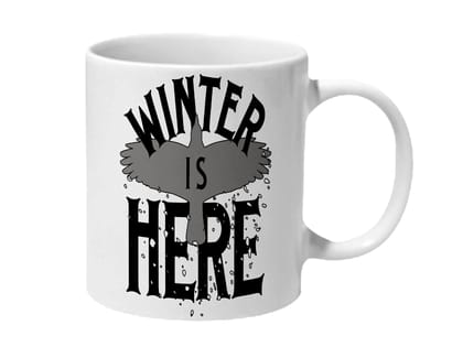 Multicolor Game Of Thrones Winter Is Here Crow Ceramic Mug