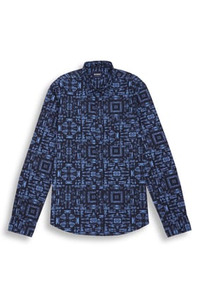 CONTEMPORARY PRINTED SHIRT IN BLACK-M