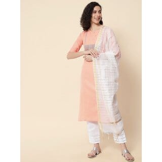 SVB Peach Embroideried Kurta Set