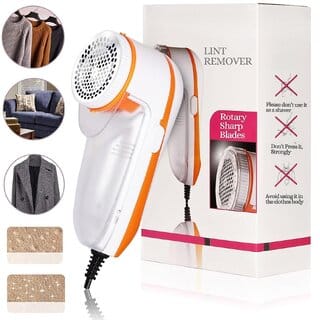 CHARKEE Plastic Electric Lint Remover With Brush, Remover1 (Pack of 1, Orange)