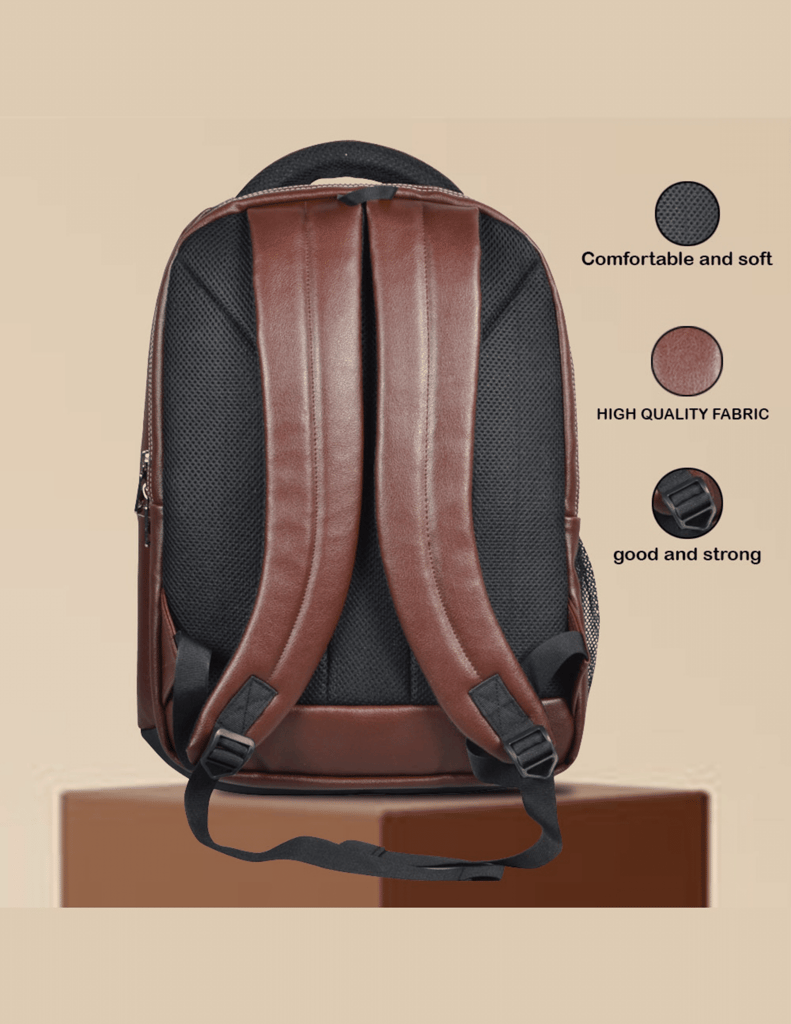 PB Pearlbags 824F Casual Leather Laptop Backpack 30L