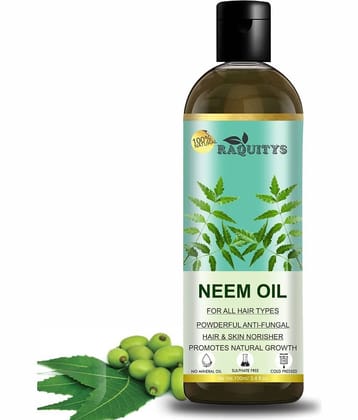 RAQUITYS Neem Oil- Natural & Cold Pressed for Dandruff & Scalp 100ML