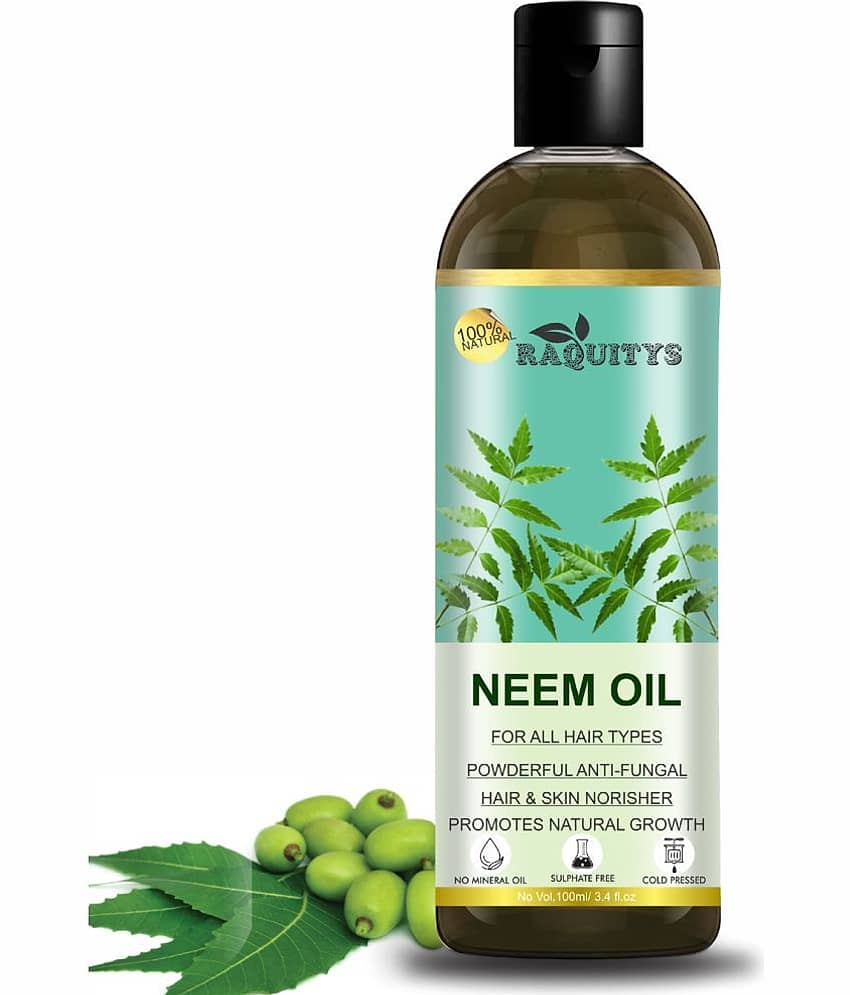 RAQUITYS Neem Oil- Natural & Cold Pressed for Dandruff & Scalp 100ML