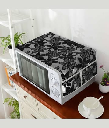 E-Retailer Single Polyester Black Microwave Oven Cover -