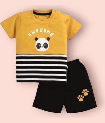 ODIMENT Pack of 1 Boys Cotton T-Shirt & Shorts Set ( Multicolor )