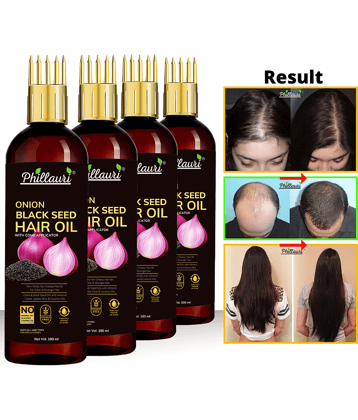 Phillauri Black seed Onion Oil for Hair Regrowth Hair Oil for Men and Women Hair Oil (100 ml) Pack of 2