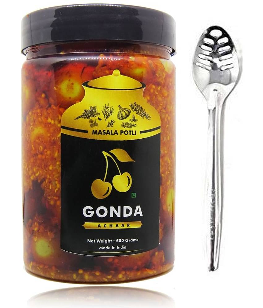 Masala Potli Homemade Rajasthani Marwari Gunda (Lesua / Lasuda) Achar Pickle & Spoon Pickle 500 g