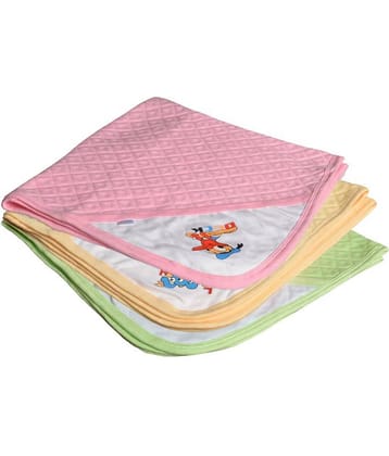 CATCUB Multi-Colour Cotton Towel cum blanket ( 72 cm × 72 cm 3 pcs )