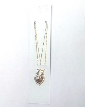 Generic Nawani Gold Silver 2 Piece Chain Locket Pendant for Boys and Girls