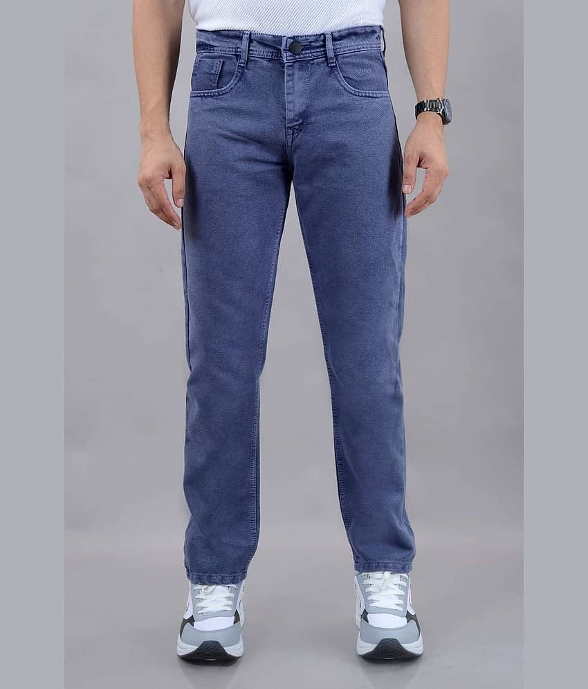 MOUDLIN Slim Fit Self Design Men's Jeans - Light Grey ( Pack of 1 )