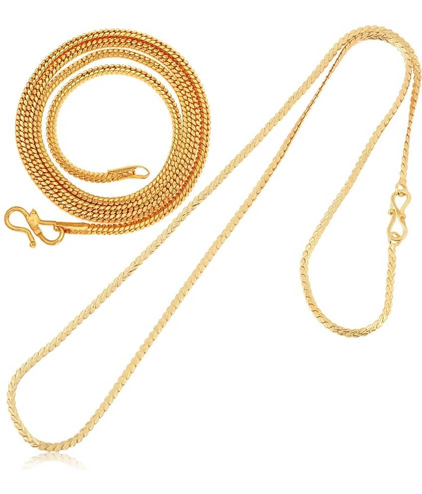 AanyaCentric Combo of 2 Gold Plated 28inches Long Fashion Chain